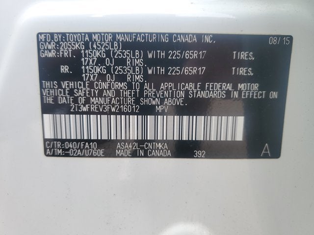 2015 Toyota RAV4 XLE