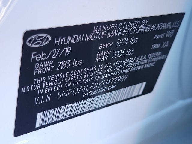 2019 Hyundai Elantra SE