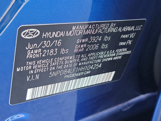 2017 Hyundai Elantra SE