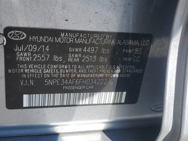 2015 Hyundai Sonata 2.4L Limited